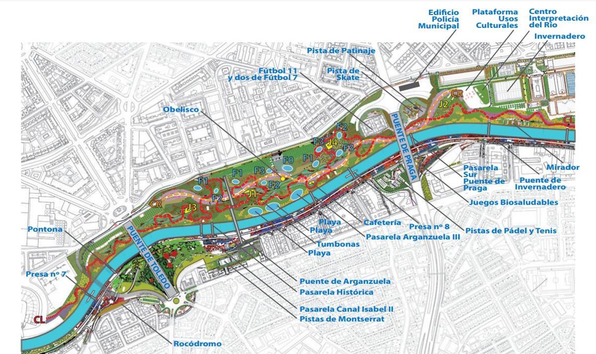 Plano de Parque de Arganzuela
