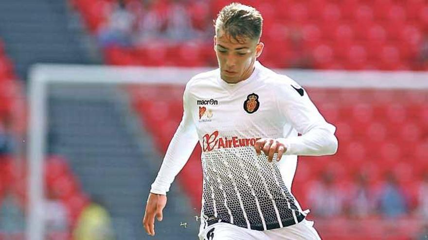 Brandon, en el partido ante el Bilbao Athletic en San Mamés.