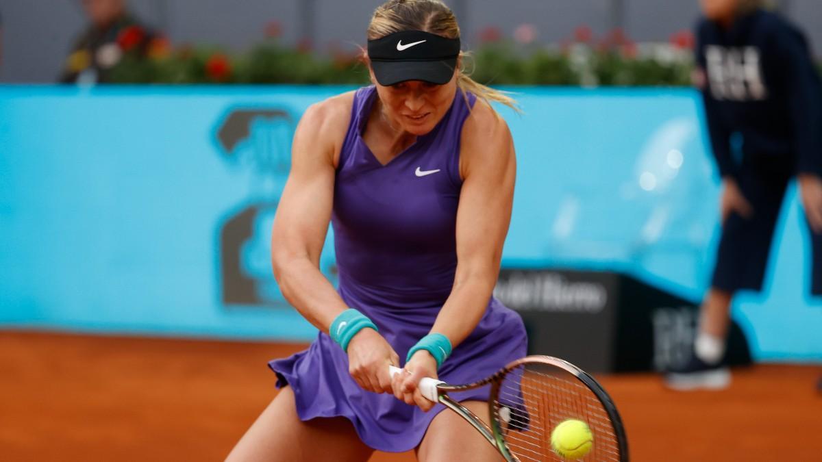 Badosa, durante el partido ante Halep