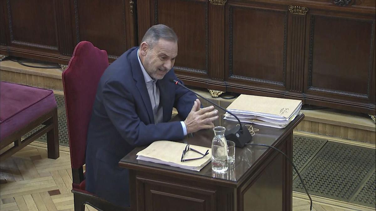 José Luis Ábalos, durante su declaración en el Supremo.