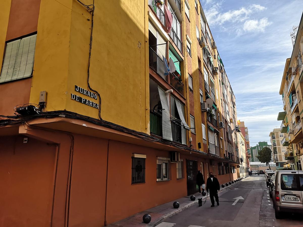 Calle Jurado de Parra en El Palo.