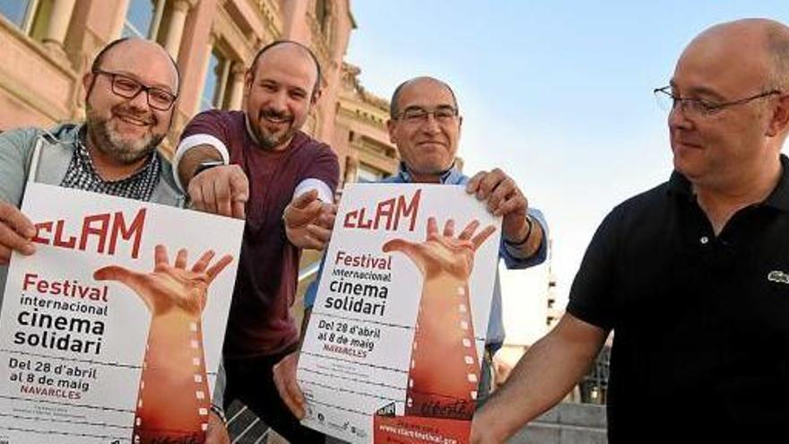 David Martínez, David Cornadó, Jesús Fernández i Serafí Vallecillos, membres de l&#039;equip directiu del Clam