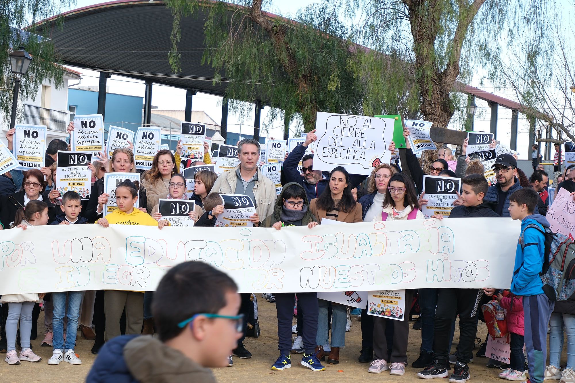 Protesta en Mollina por la supresión del Aula de Educación Especial.