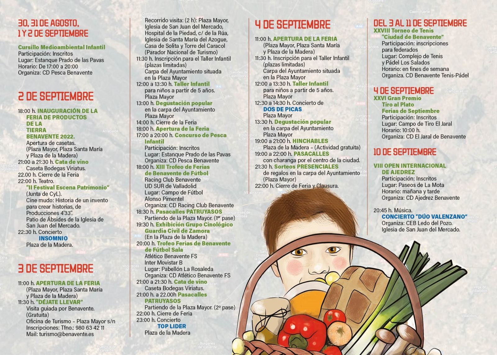 Programa de las Ferias de Septiembre en Benavente.