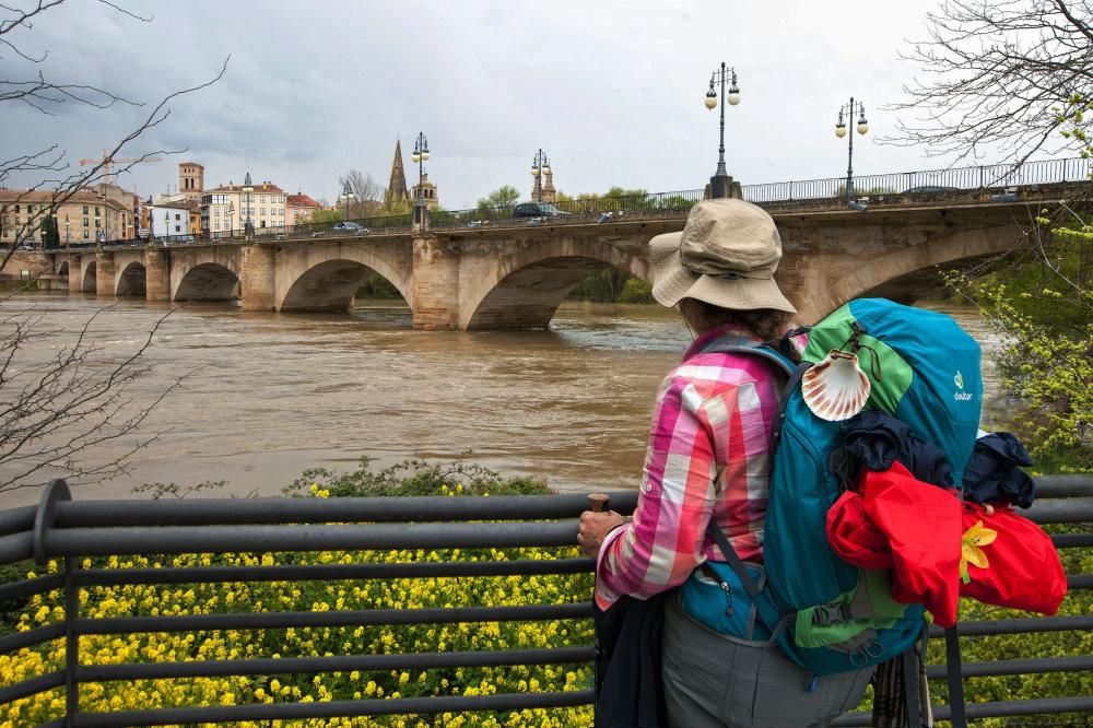 El río Ebro está a punto de desbordarse