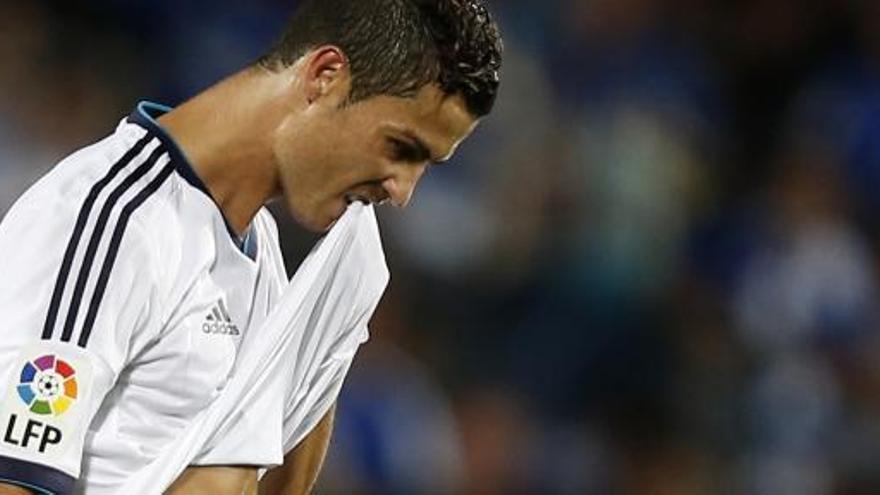 Cristiano Ronaldo lamenta la derrota ante el Getafe.