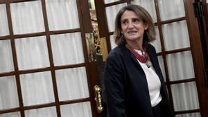 Teresa Ribera, ahir després de la seva compareixença al Congrés dels Diputats per informar sobre la dana. | JOSÉ LUIS ROCA