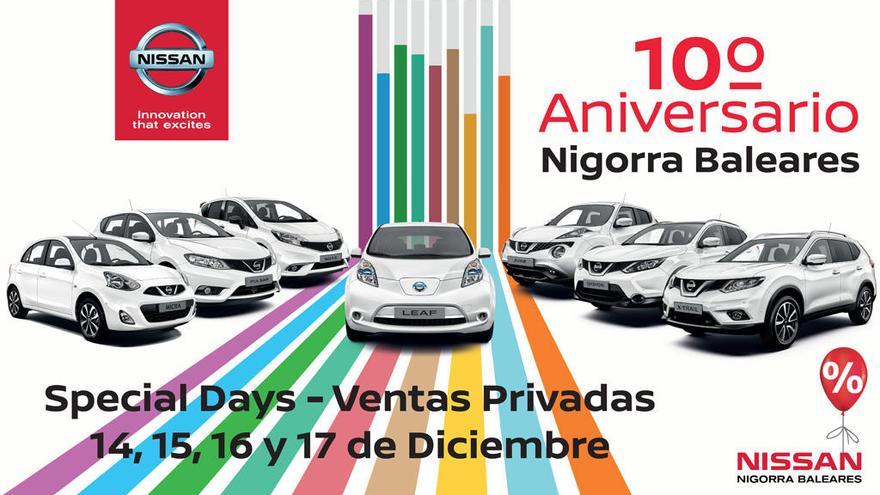 Nissan Nigorra Baleares cumple 10 años con importantes descuentos