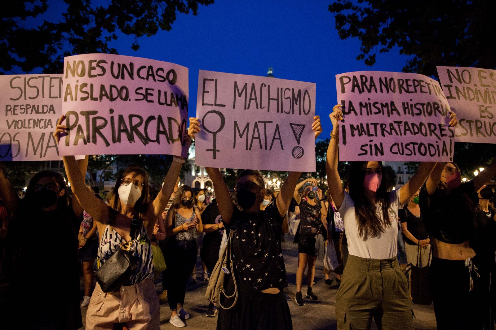 Protesta en València contra la violencia machista