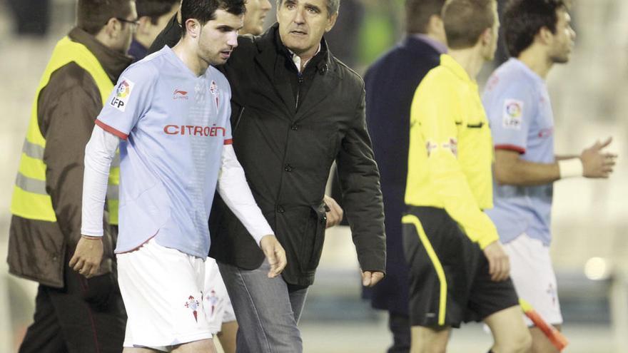 Álex López y Paco Herrera, en su etapa en el Celta. // José Lores