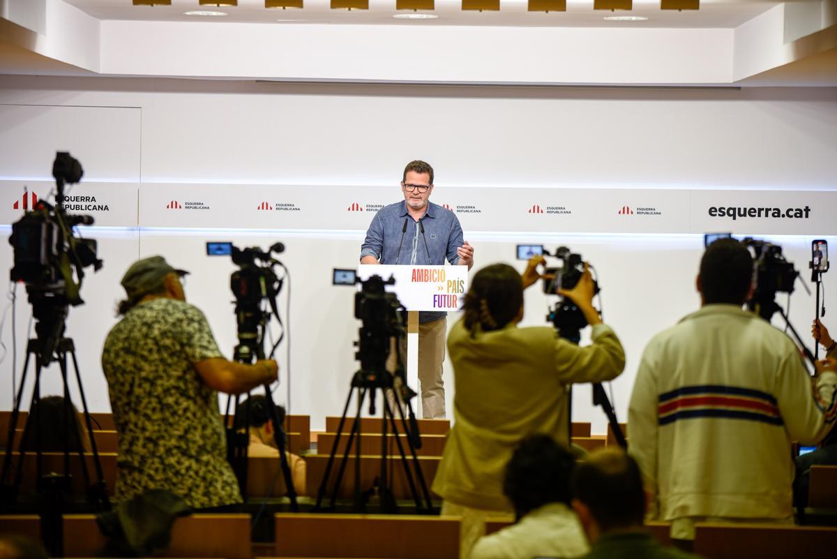 El vicesecretario de Comunicación de ERC, Isaac Albert, este jueves.