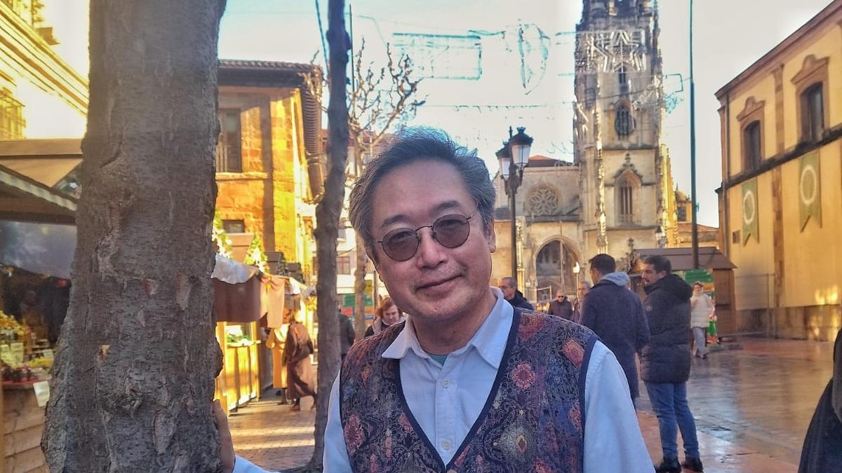 Yasuhiro Yotsumoto, ayer, en Oviedo. | J. N.