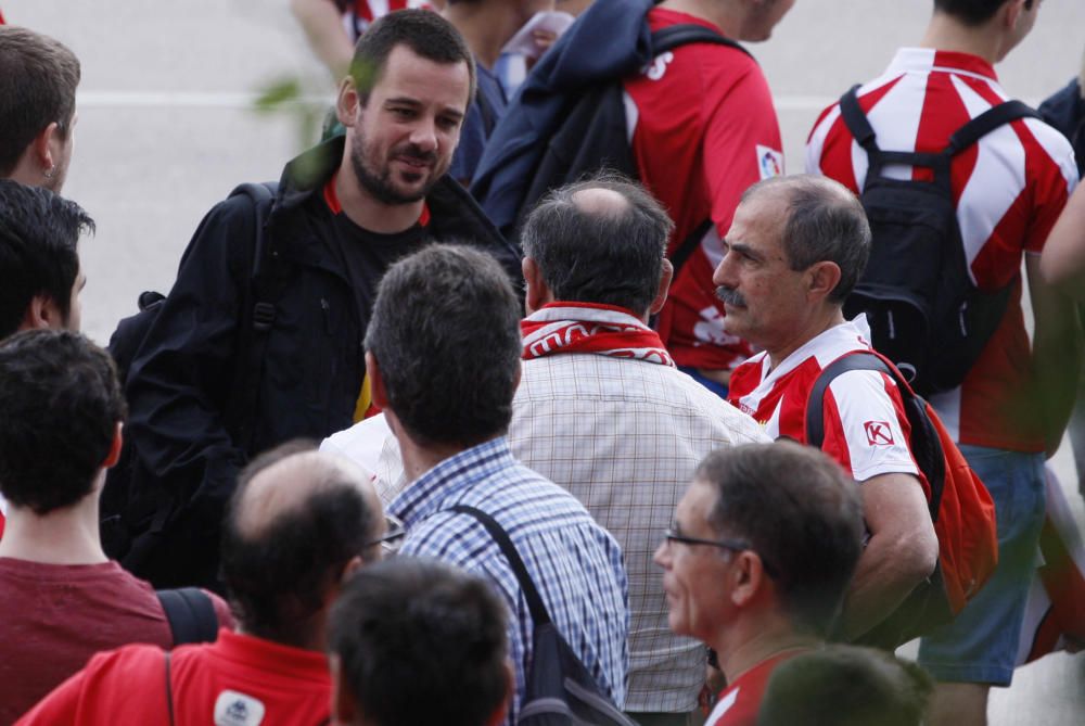 Sortida dels aficionats del Girona cap a Pamplona