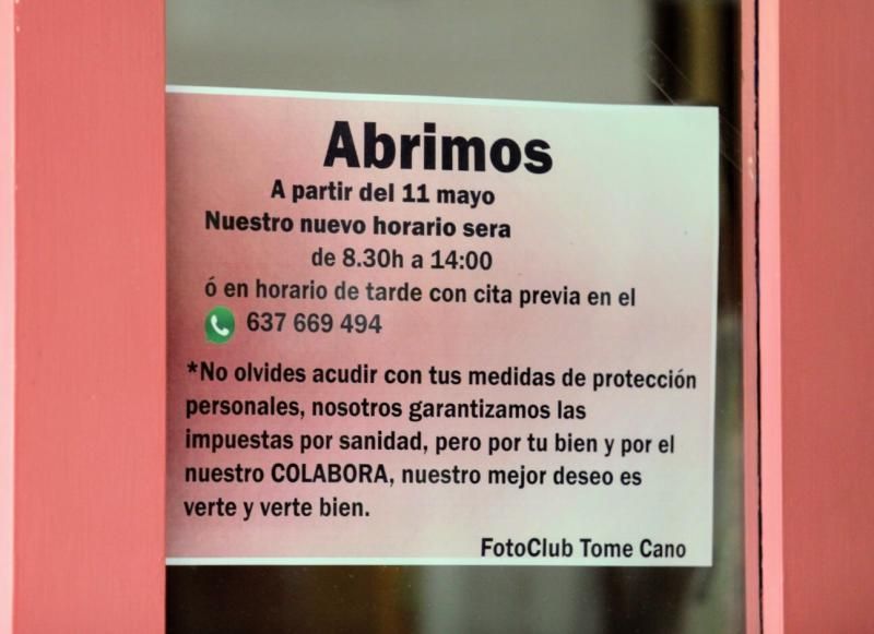 Mensajes en los escaparates de los comercios  | 15/05/2020 | Fotógrafo: Delia Padrón