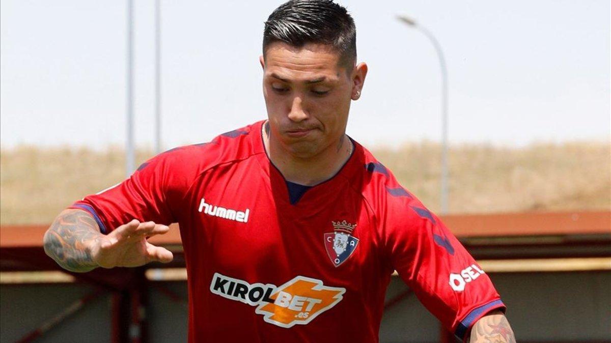 Chimy Ávila, el día de su presentación con el Osasuna