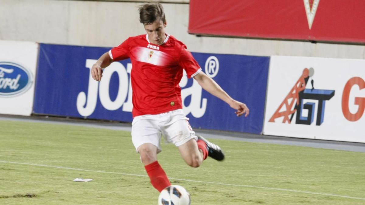 Tagliafico en un partido con el Real Murcia.