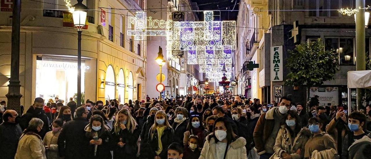 Luces de Navidad de 2021 en la calle Gondomar.