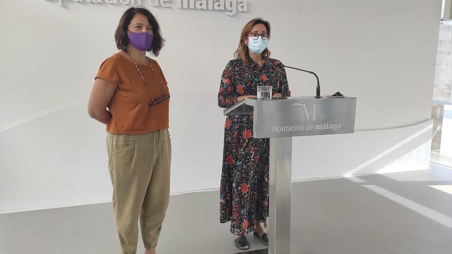 Teresa Sánchez y Maribel González, diputadas del grupo Adelante en la Diputación de Málaga.