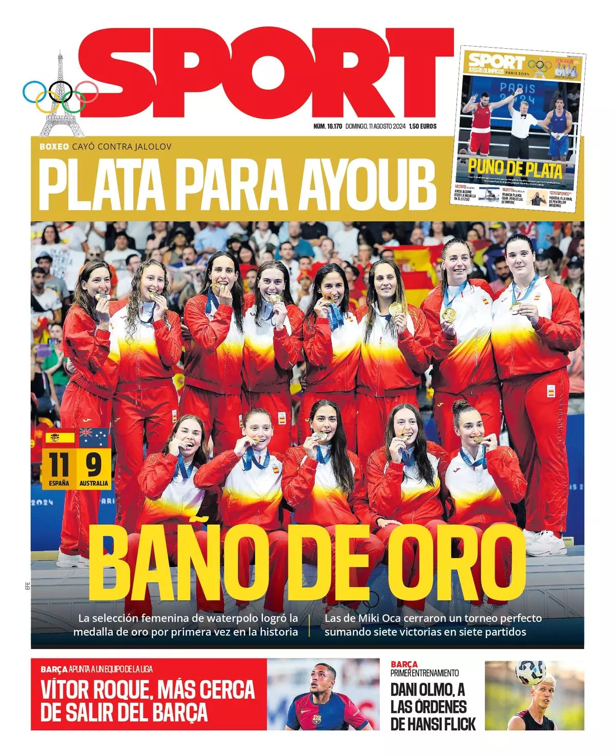 La portada SPORT de hoy, 11 de agosto de 2024