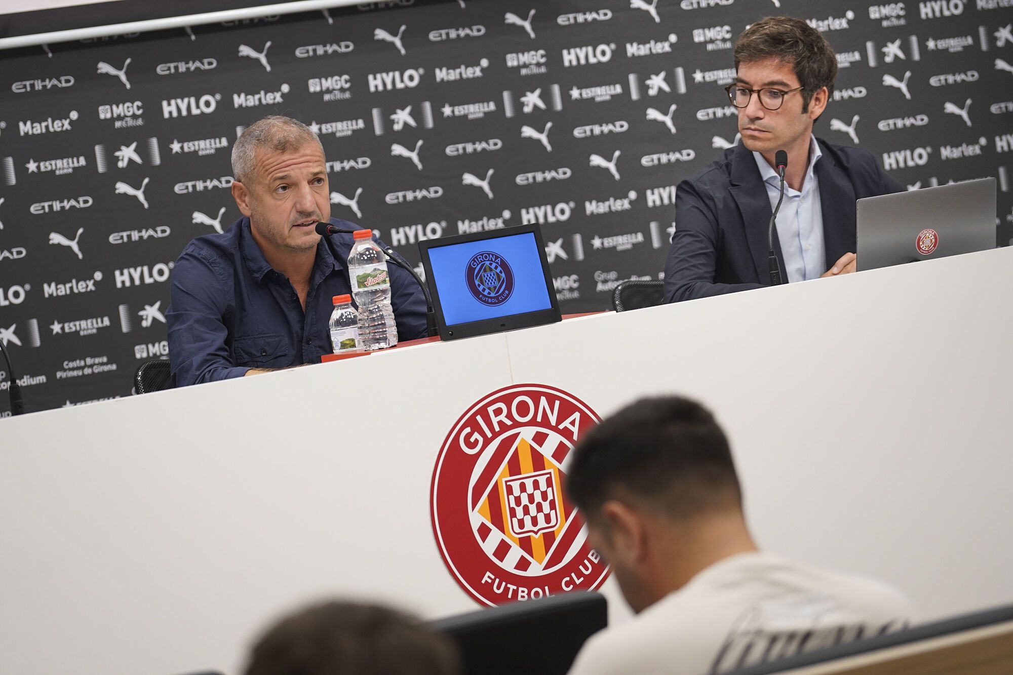 Girona Montilivi roda Nacho Mas-Bagà - CEO en Girona Futbol Club quique Cárcel director esportiu
