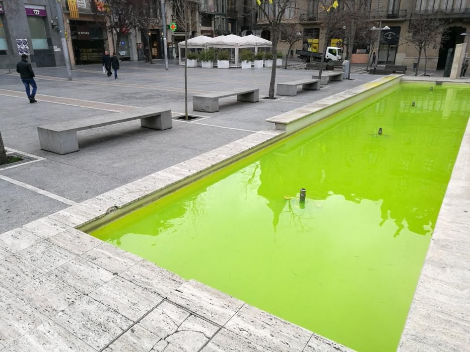 L'aigua de Sant Domènec, tenyida de groc, avui