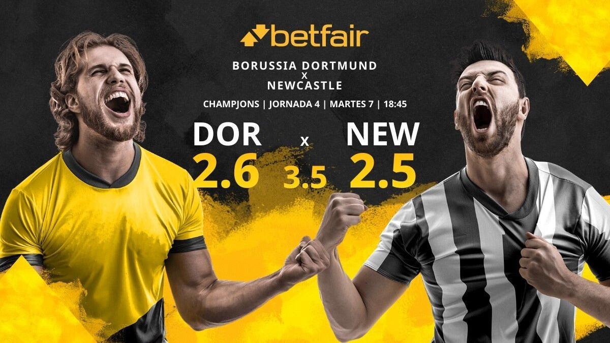 Borussia Dortmund vs. Newcastle United: horario, TV, estadísticas, clasificación y pronósticos