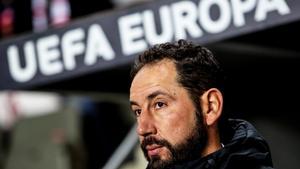 EPA6981. PRAGA (REPÚBLICA CHECA), 14/03/2019.- El entrenador de Sevilla, Pablo Machin, este jueves antes de un partido de la ronda 16 Liga Europa de la UEFA entre el SK Slavia Praga y el Sevilla FC, en Praga (República Checa). EFE/ Martin Divisek