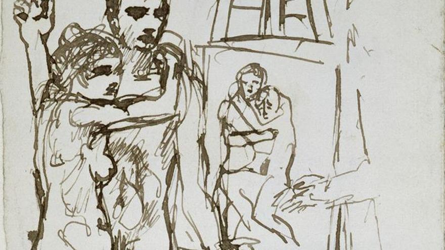 Picasso y Germaine en un boceto del cuadro &#039;La vida&#039;.