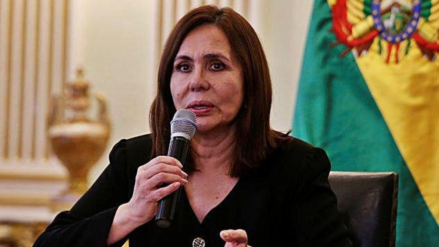 La Ministra d&#039;Afers Exteriors de Bolívia, Karen Longaric.