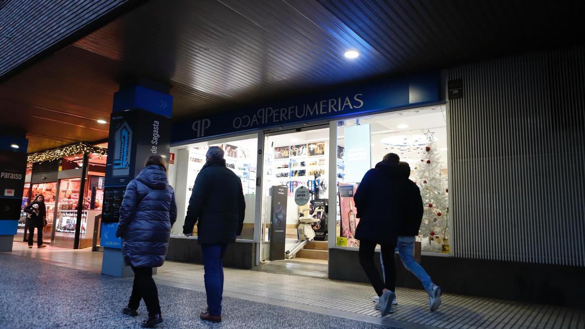 La perfumería del paseo Sagasta de Zaragoza en la que ocurrieron los hechos.