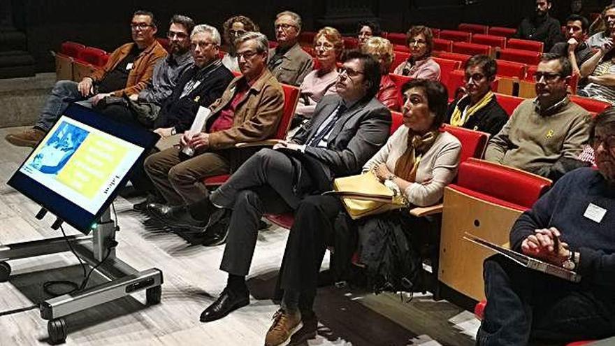 Assistents a la conferència d&#039;ahir, a la Generalitat a Girona.