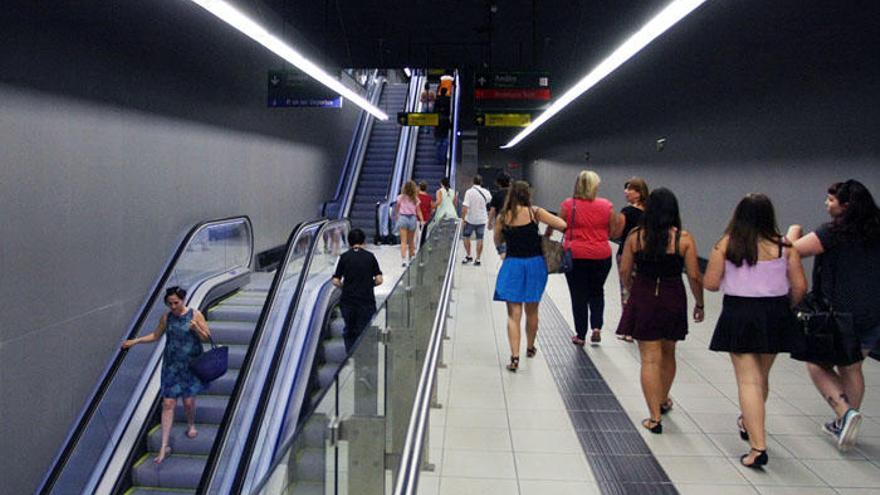 Una estación de la red de metro de Málaga.