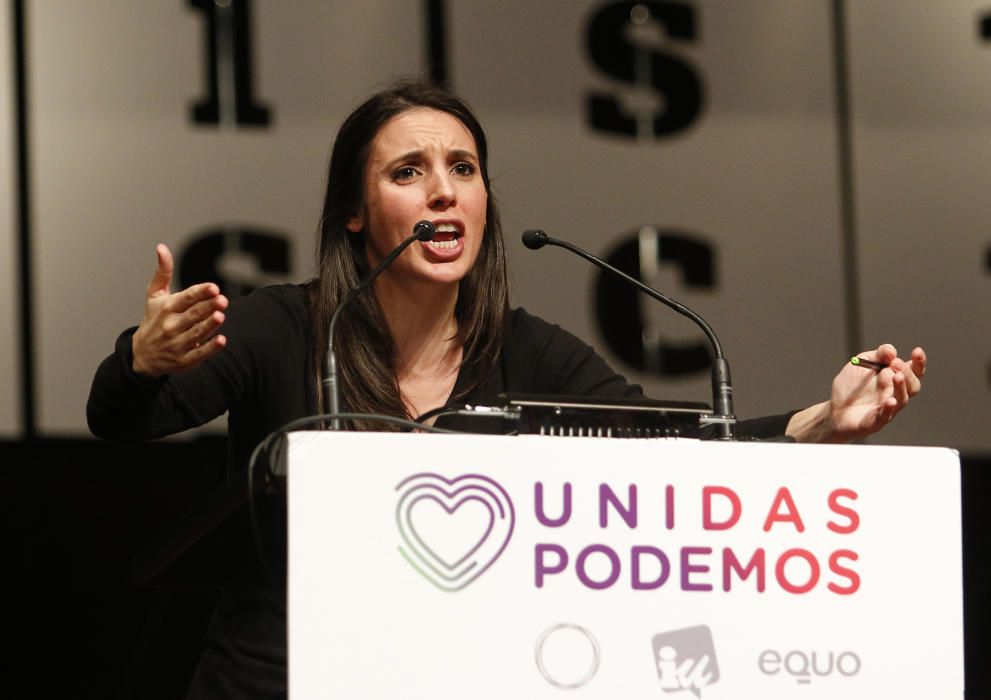 Acto de Unidas Podemos en el Palacio de Ferias de Málaga