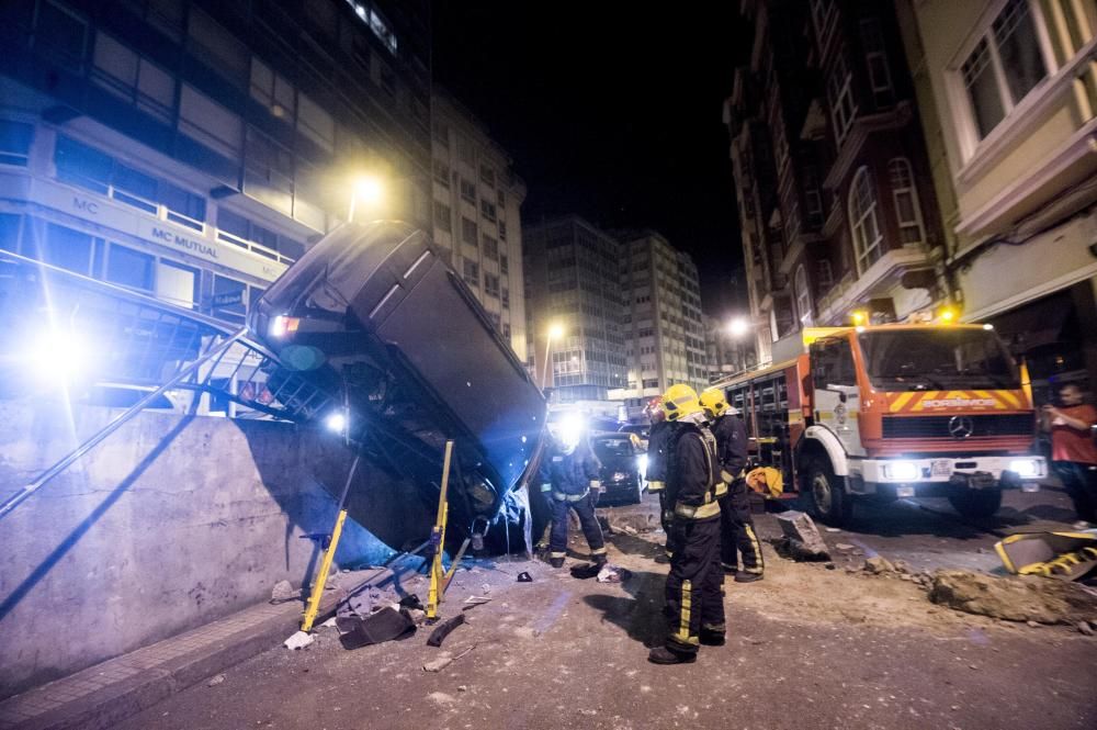 Aparatoso accidente de madrugada en Juan Flórez