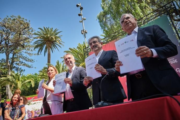 PSOE, NC, Podemos y ASG firman el pacto de Gobierno de Canarias