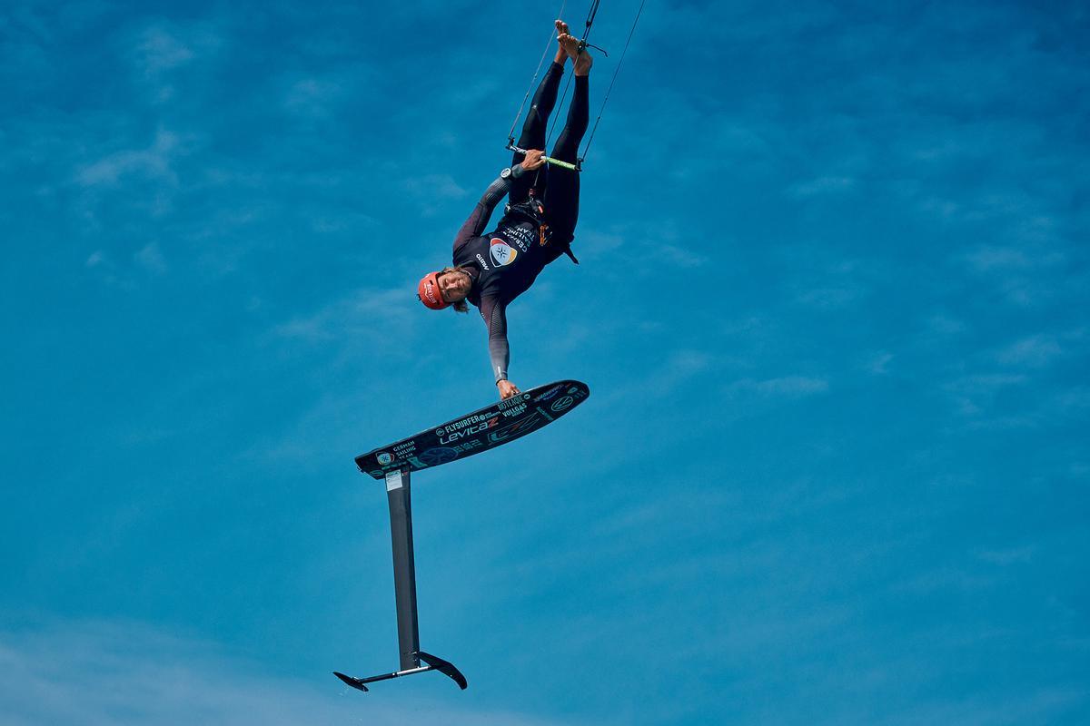 Kitesurfer Florian Gruber auf Mallorca.