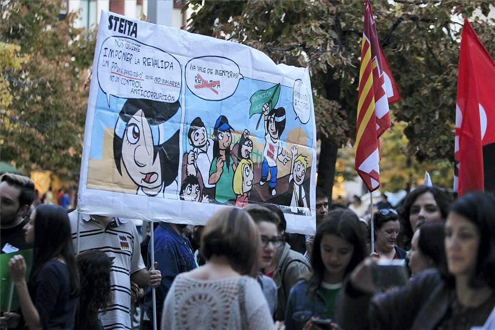 Manifestación contra la Lomce en Zaragoza