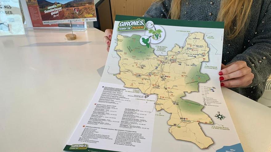 Edició actualitzada del mapa turístic de la comarca del Gironès.