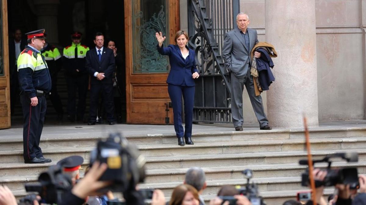 La presidenta del Parlament de Catalunya  Carme Forcadell ha acudido esta manana al TSJC