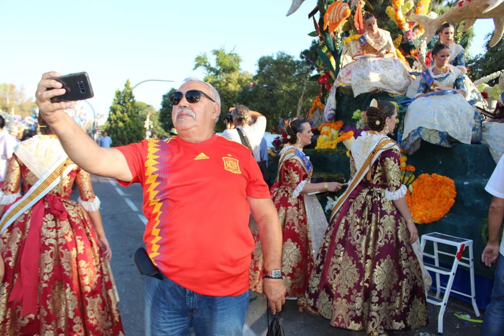 Las falleras de 2017, 2018 y 2019, en la Batalla de Flores