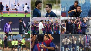 Xavi, con Luis Enrique: Compañero, alumno .. y ahora rival