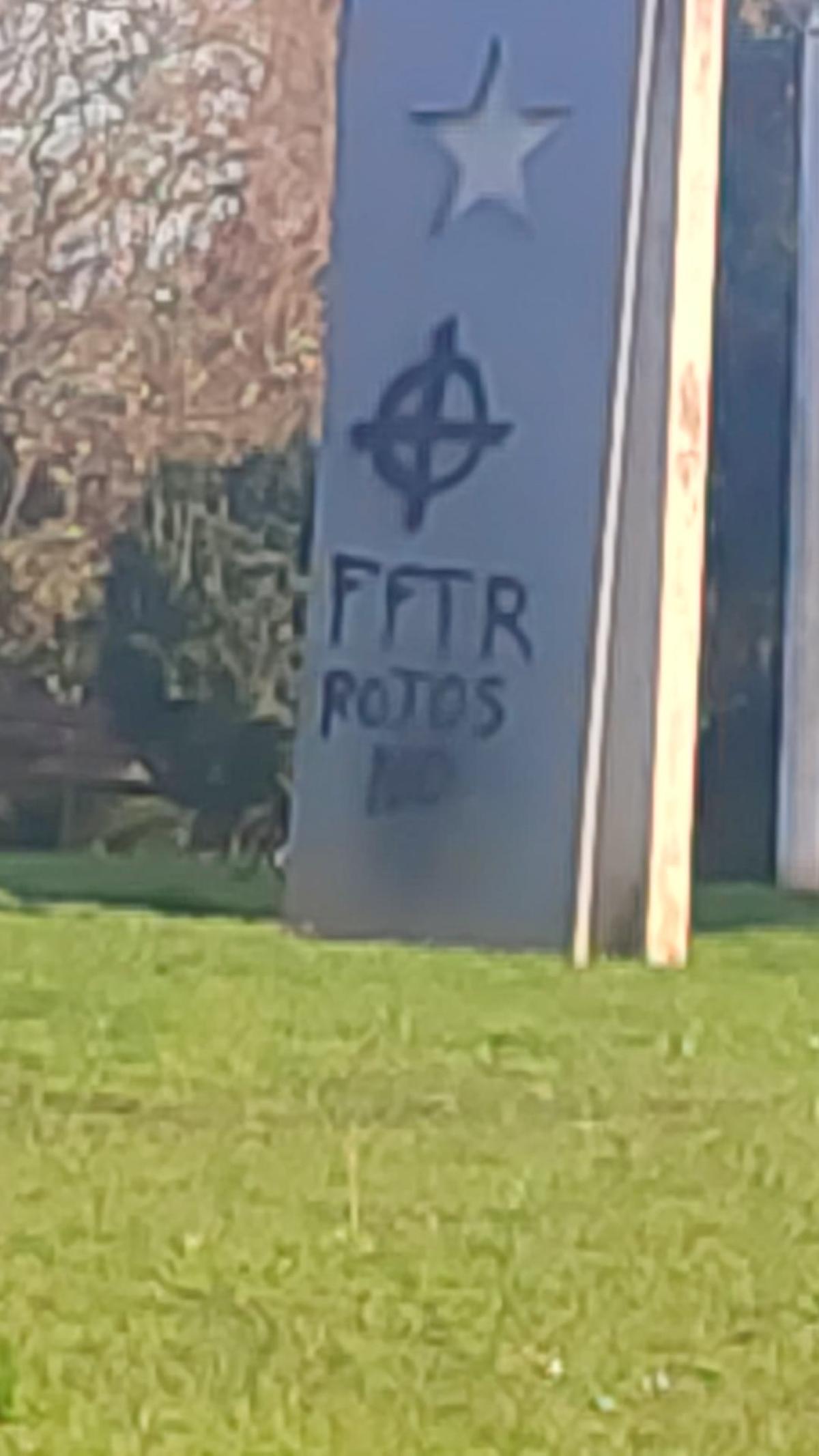 Un detalle de las pintadas