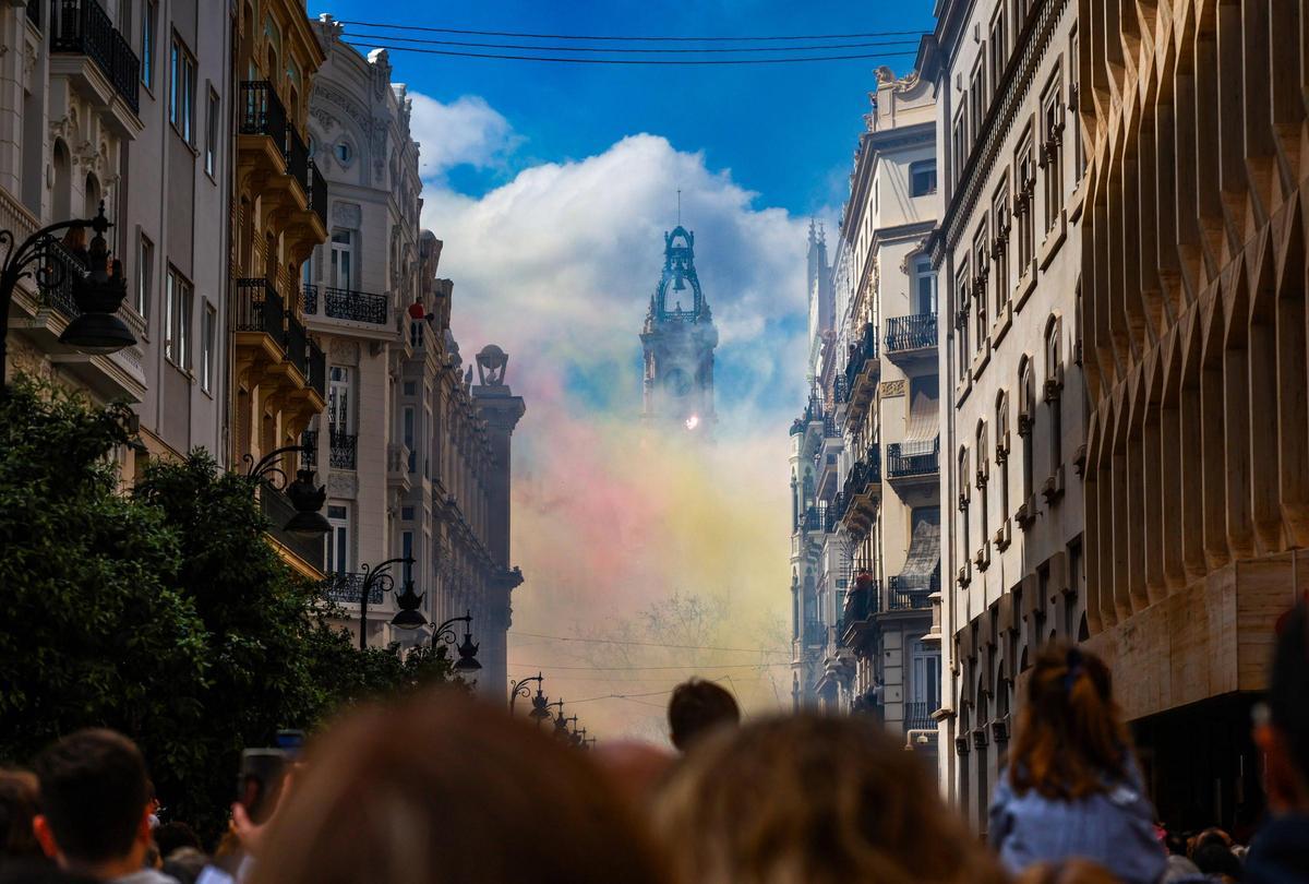 Imagen de archivo de una mascletá.