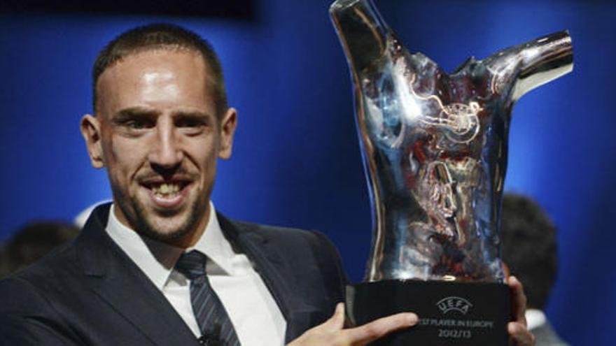 Ribéry, con el premio.