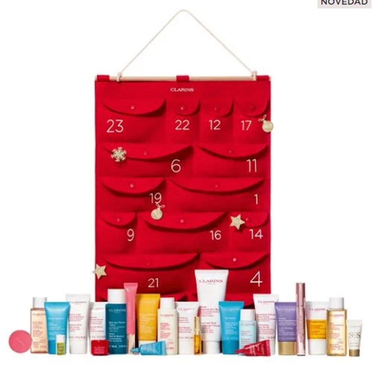 Calendario de adviento de Clarins (Precio:120 euros)