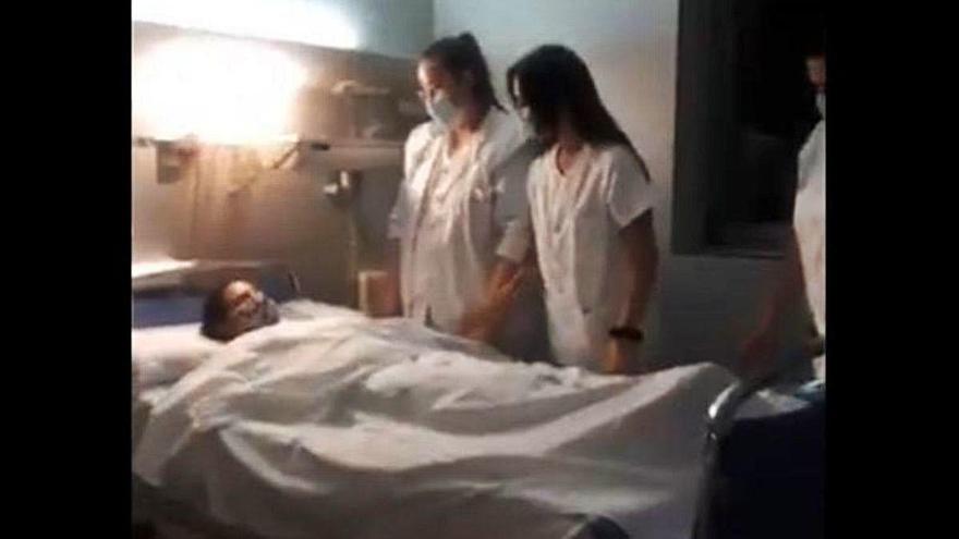 Captura del polèmic vídeo gravat a l&#039;hospital Joan XXIII.