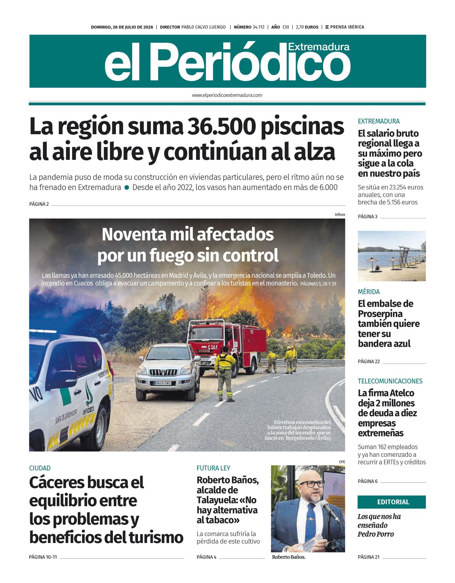 Consulta la portada correspondiente al día 26 de julio de 2026