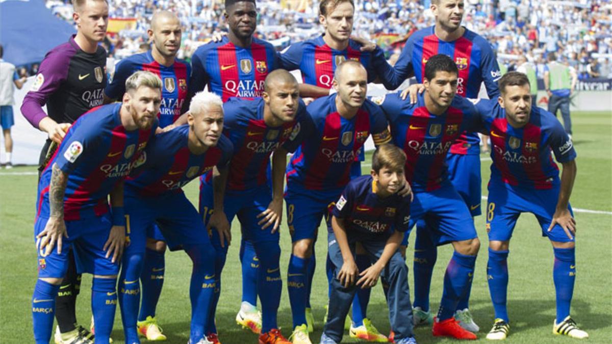 El equipo titular del FC Barcelona en Leganés