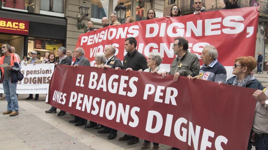 Manifestació de pensionistes.