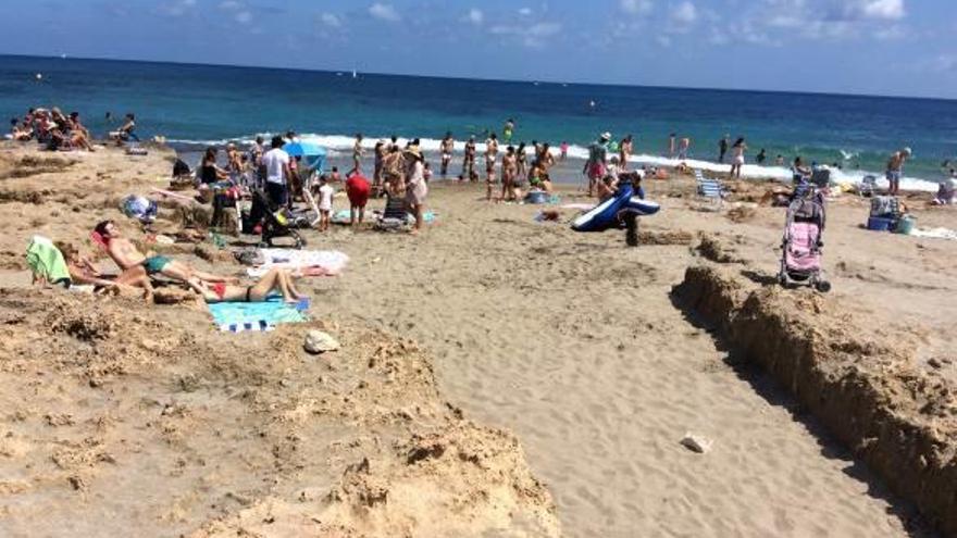 Sorpresa en Xàbia  al formarse dos playas de arena